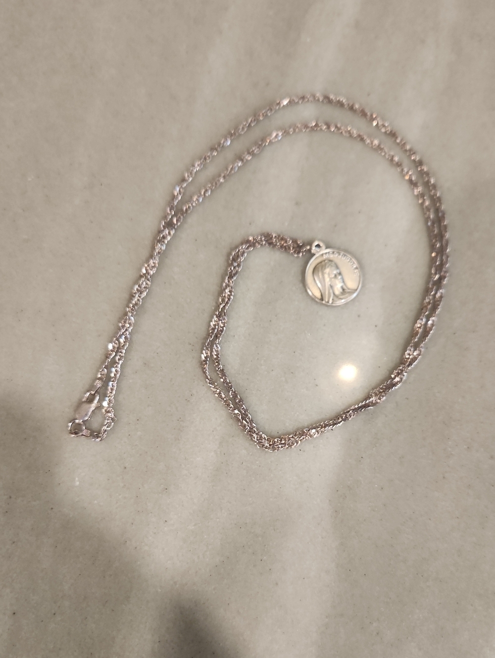 Delicate Religious Medal Necklace
